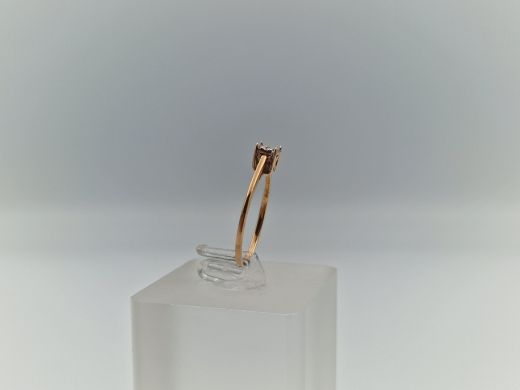 Zelta gredzens ar cirkoniju, 1.21 g, izm. 17