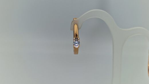 Zelta auskari ar cirkoniju, 3.38 g