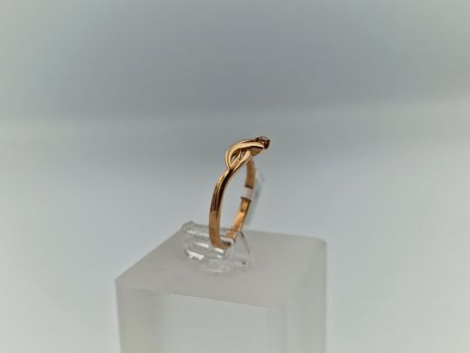 Zelta gredzens ar briljantu, 1.75 g, izm. 16.5