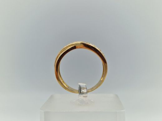 Zelta gredzens ar cirkoniju, 4.04 g, izm. 18