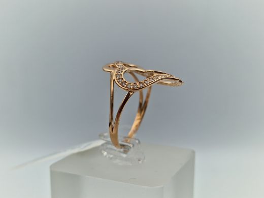 Zelta gredzens ar cirkoniju, 2.68 g, izm. 18.8