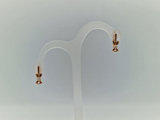 Zelta auskari ar cirkoniju, 3.08 g