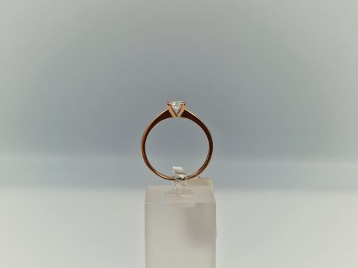 Zelta gredzens ar cirkoniju, 1.48 g, izm. 18.5