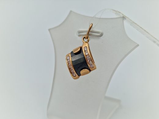 Zelta kulons ar cirkoniju, 1.86 g