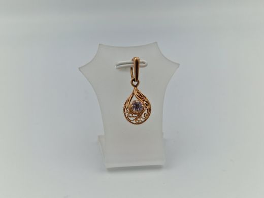 Zelta kulons ar cirkoniju, 1.21 g