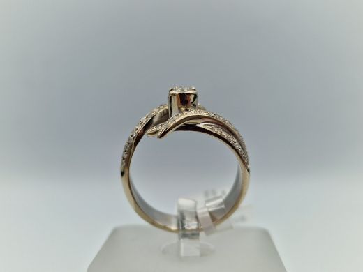 Zelta gredzens ar briljantu, 7.1 g, izm. 18