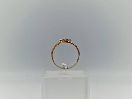 Золотое кольцо с цирконом, 1.8 г, разм. 18