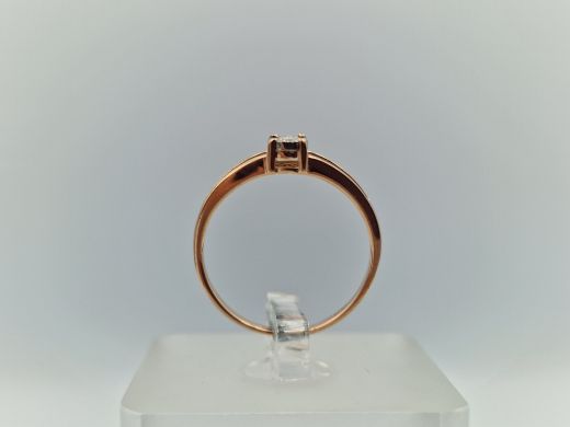 Zelta gredzens ar briljantiem, 1.36 g, izm. 16.5