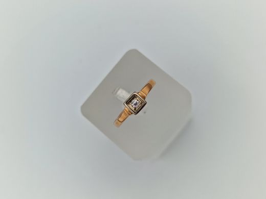 Zelta gredzens ar cirkoniju, 1.85 g, izm. 17.5