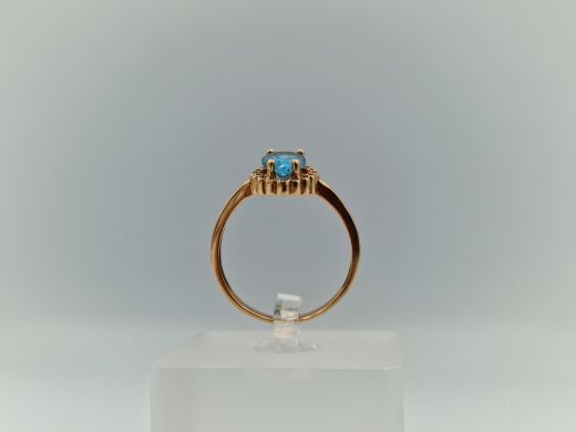 Zelta gredzens ar cirkoniju, 2.07 g, izm. 18