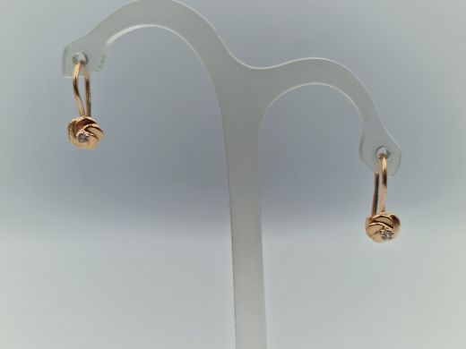 Zelta auskari ar cirkoniju, 0.93 g