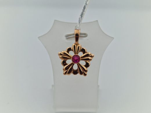 Золотой кулон с кораллом, 3.36 г