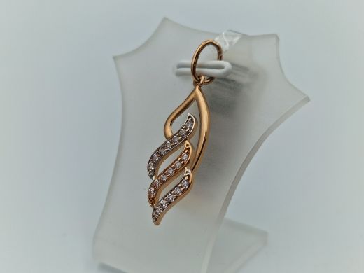 Zelta kulons ar cirkoniju, 1.37 g