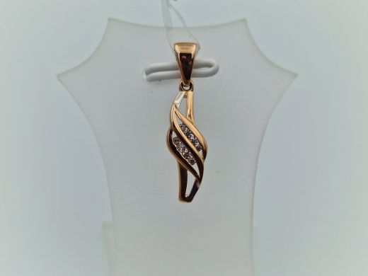 Zelta kulons ar cirkoniju, 0.91 g