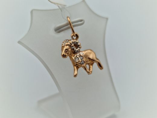 Zelta kulons ar cirkoniju, 1.58 g