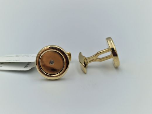 Gold cufflinks with diamonds, 9.26 g