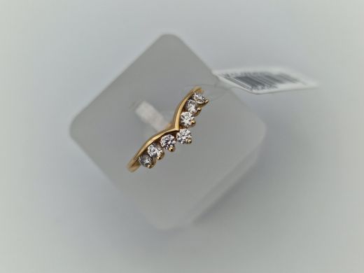 Zelta gredzens ar cirkoniju, 2.01 g, izm. 17.5