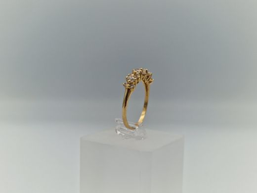 Zelta gredzens ar cirkoniju, 2.16 g, izm. 18.5