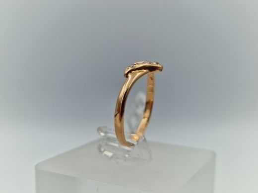 Zelta gredzens ar cirkoniju, 1.2 g, izm. 16.5