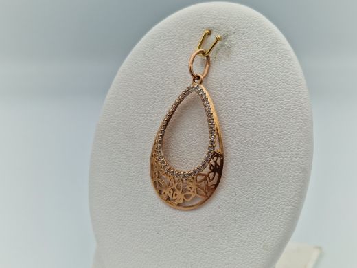 Zelta kulons ar cirkoniju, 1.56 g