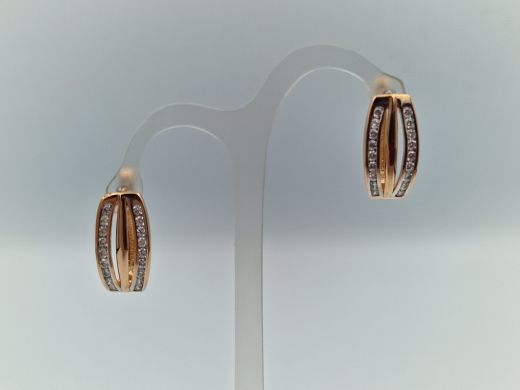 Zelta auskari ar cirkoniju, 4.57 g