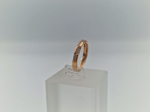 Zelta gredzens ar cirkoniju, 1.71 g, izm. 16.5