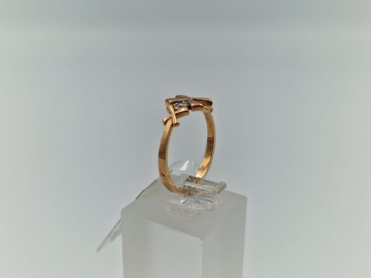 Zelta gredzens ar cirkoniju, 1.99 g, izm. 17.5