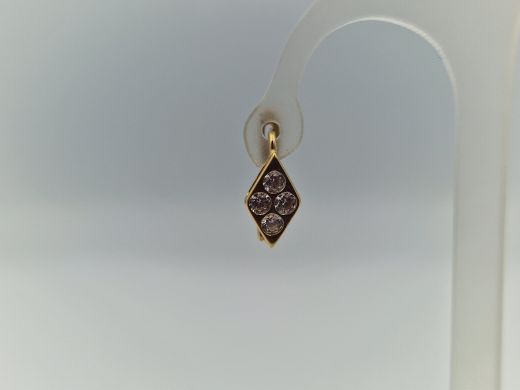 Zelta auskari ar cirkoniju, 1.42 g