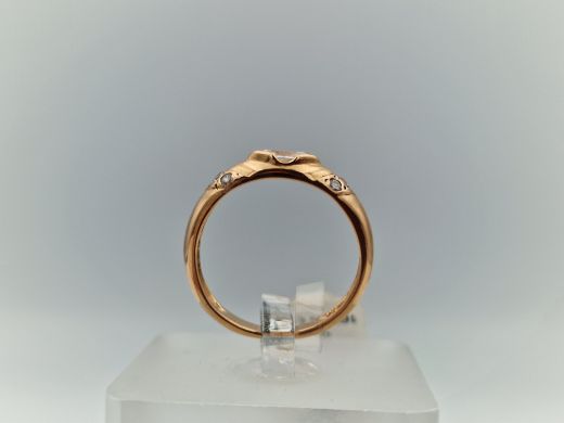 Zelta gredzens ar cirkoniju, 2.36 g, izm. 16.5