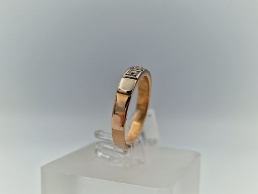 Zelta gredzens ar cirkoniju, 2.41 g, izm. 16.3