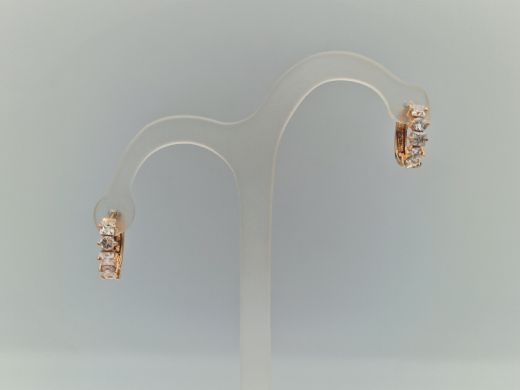 Zelta auskari ar cirkoniju, 3.32 g