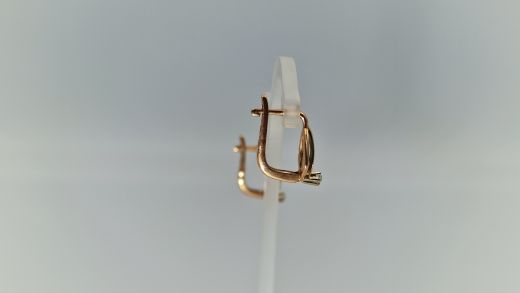 Zelta auskari ar cirkoniju, 2.69 g