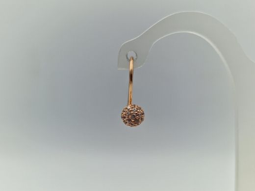 Zelta auskari ar cirkoniju, 1.07 g