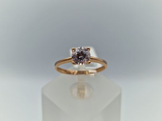 Zelta gredzens ar cirkoniju, 1.58 g, izm. 17