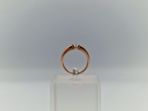 Zelta gredzens ar cirkoniju, 2.08 g, izm. 16