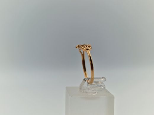 Zelta gredzens ar cirkoniju, 1.32 g, izm. 16.5