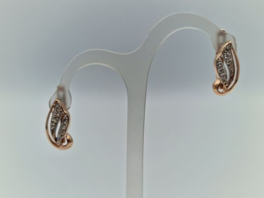 Zelta auskari ar cirkoniju, 3.79 g