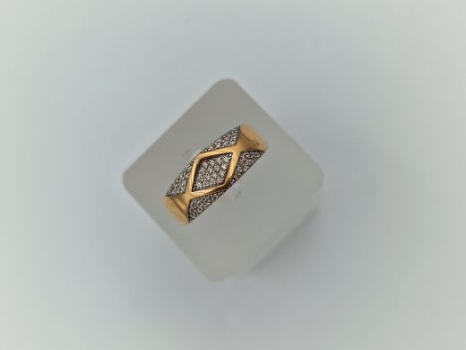 Zelta gredzens ar cirkoniju, 3.17 g, izm. 18