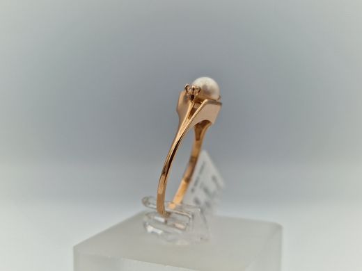 Zelta gredzens ar cirkoniju, 2.32 g, izm. 19