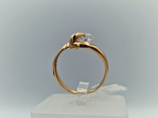 Zelta gredzens ar cirkoniju, 2.12 g, izm. 16.5