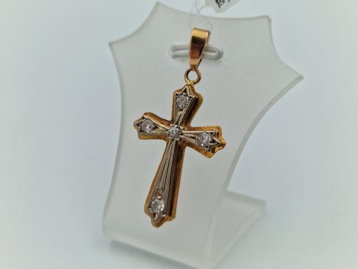 Золотой кулон с цирконом, 3.3 г