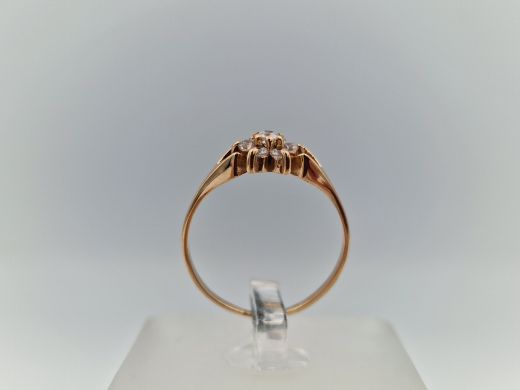 Zelta gredzens ar cirkoniju, 1.5 g, izm. 16.5