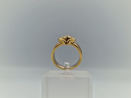 Zelta gredzens ar briljantu, 7.1 g, izm. 17