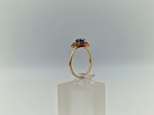 Zelta gredzens ar cirkoniju, 1.46 g, izm. 17.2