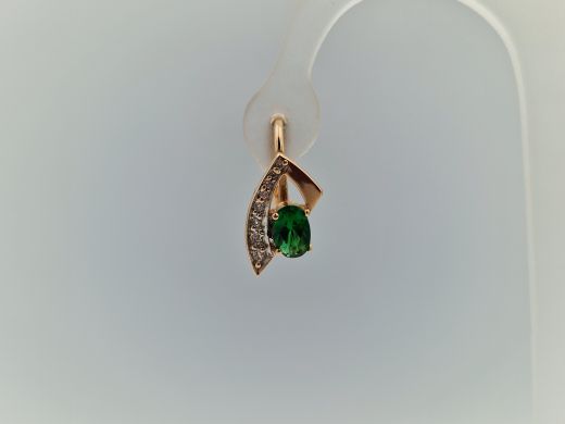 Zelta auskari ar cirkoniju, 3.15 g