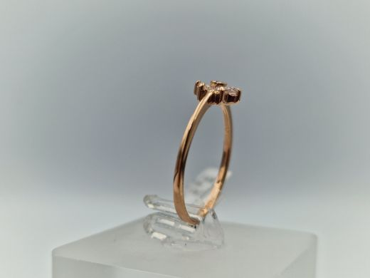 Zelta gredzens ar cirkoniju, 1.41 g, izm. 17.5