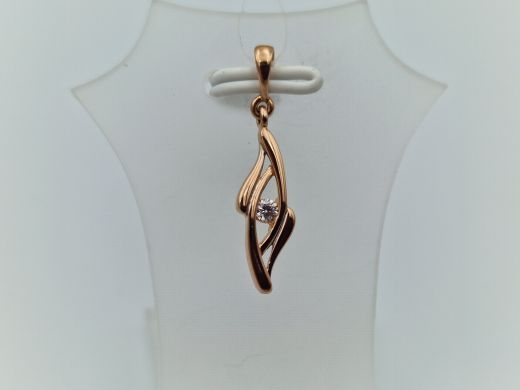 Золотой кулон с цирконом, 0.69 г