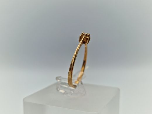 Zelta gredzens ar cirkoniju, 1.21 g, izm. 17.5