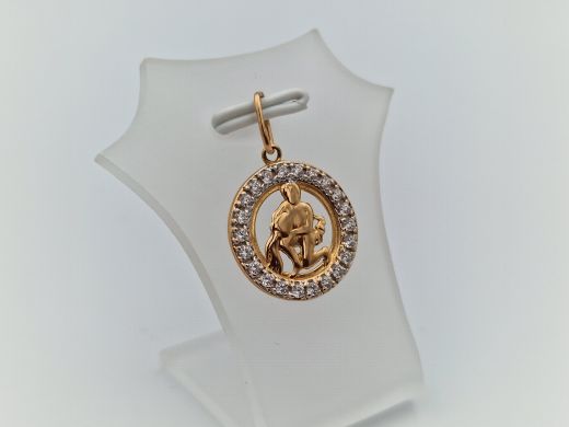 Zelta kulons ar cirkoniju, 1.47 g