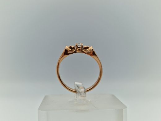 Zelta gredzens ar cirkoniju, 1.75 g, izm. 15.8